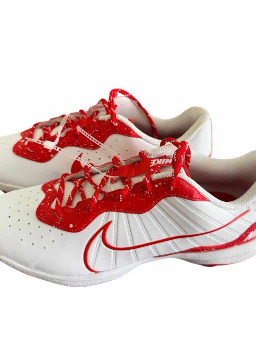 Nike Diamond Alpha Huarache Metal Baseball Cleats Mens 10.5 White Red DJ6516-105